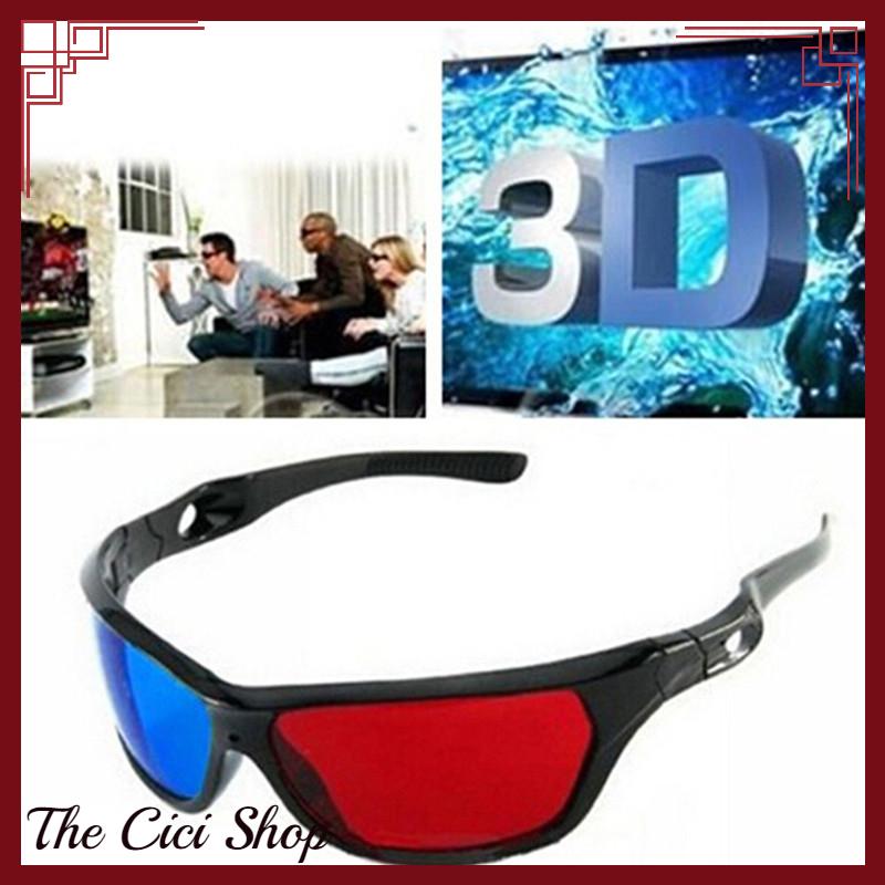 [The Cici Shop] 3D Glasses Red Blue Black Frame For Dimensional Anaglyph TV Movie DVD Game Presyo 61 Piso*Libreng Shipping