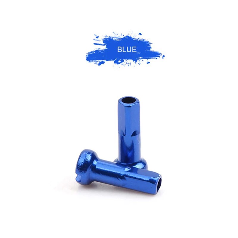 100 pcs Màu nói cap xe đạp leo núi dây thép cap Hợp kim nhôm nói cap xe đạp leo núi đường kính bên trong 2mm đường kẻ màu cap