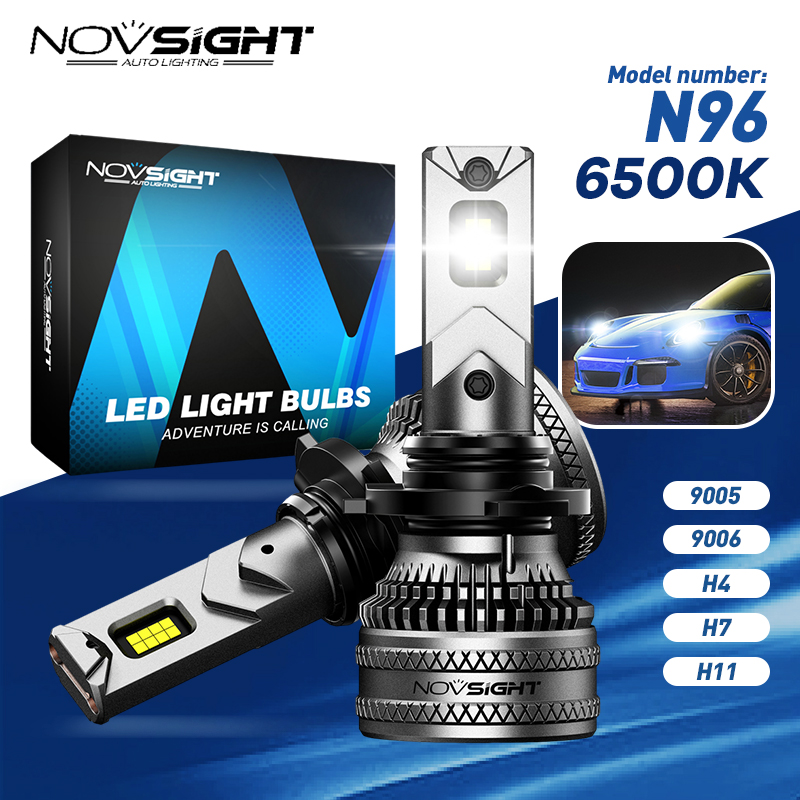 Novsight 2Pcs N96 Car Headlight LED 9005 9006 H4 H7 H11 40000LM Auto Lamp 6500K 200W Car Led Lampu Harga 990,000 rupiah*Gratis Ongkir