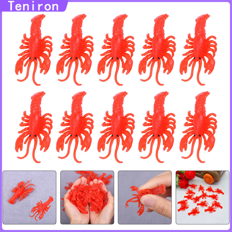 Teniron 25pcs thú vị tôm hùm giả tạo tôm hùm nhỏ giáo dục tôm hùm đeo tôm
