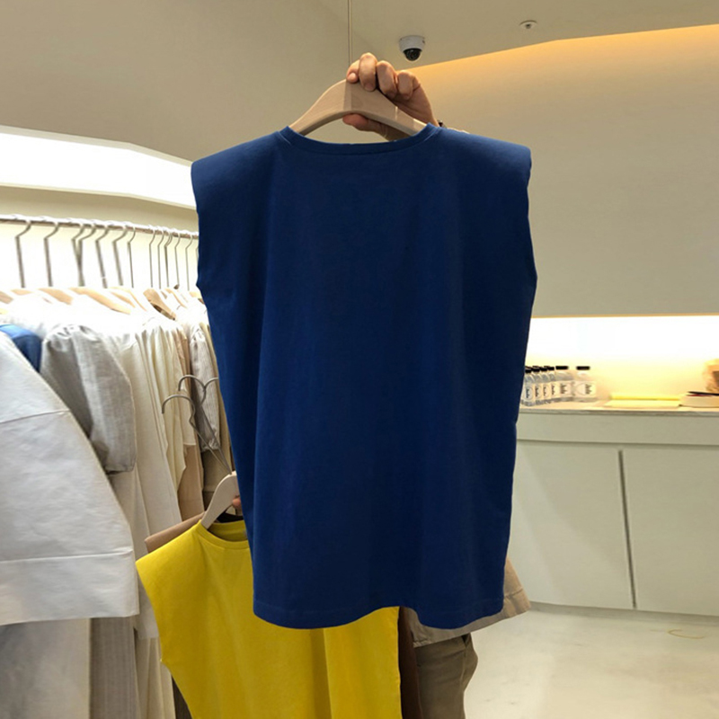 Null Rắn phụ nữ t Áo sơ mi không tay o cổ lỏng thời trang TEE Áo sơ mi Tops
