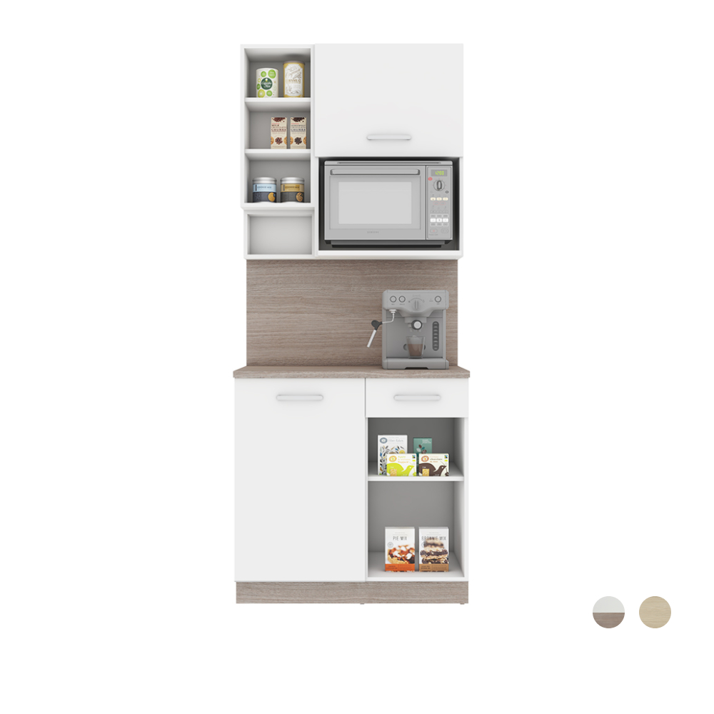 INDEX LIVING MALL BELINDA Kitchen 90 cm. - White/Walnut Creek ราคา 6,990 บาท*ส่งฟรี