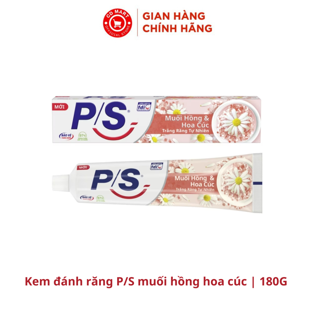 Kem đánh răng P/S muối hồng & hoa cúc (180G & 230G)