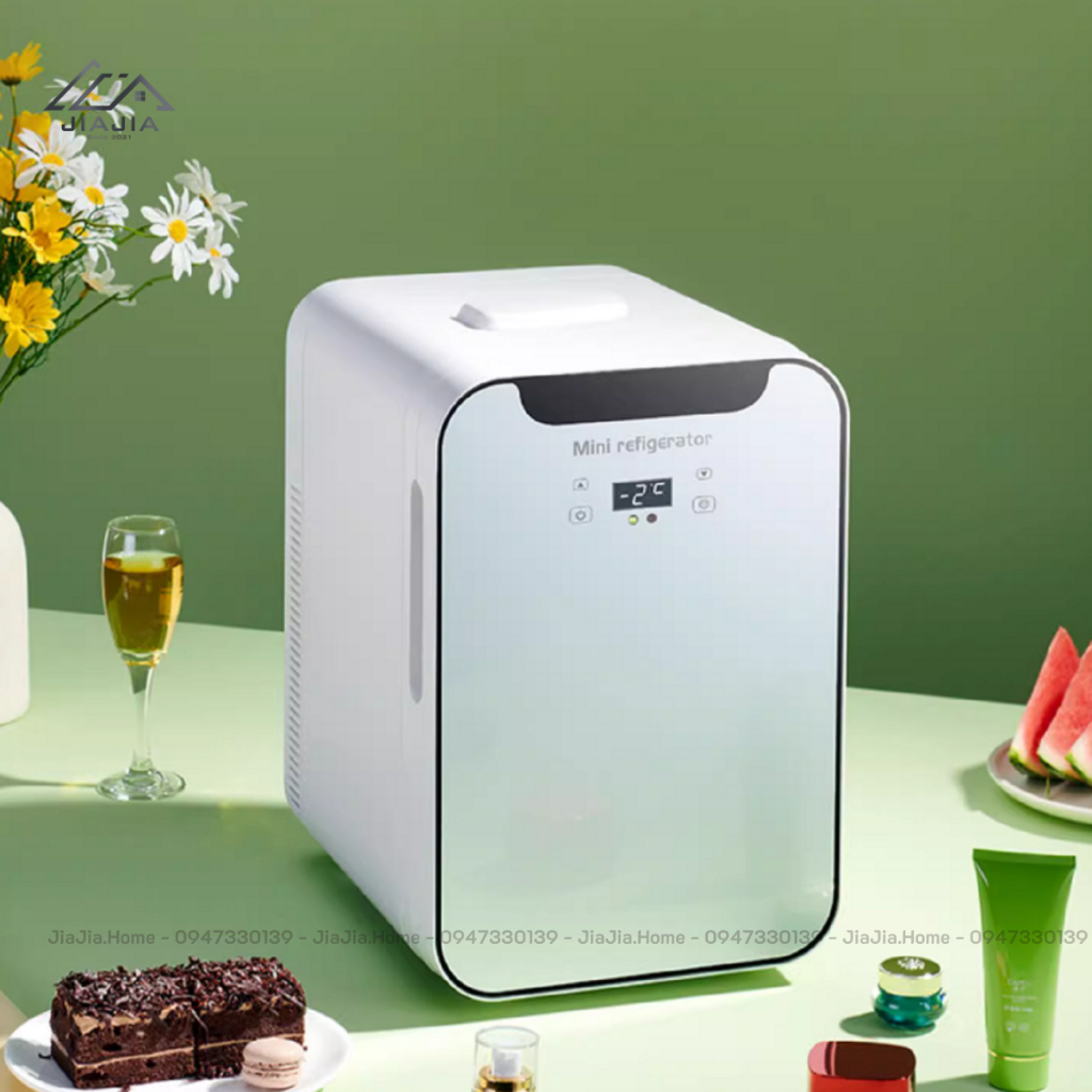 [CÓ SẴN] Tủ lạnh mini Refrigerator 20L bảo quản mỹ phẩm, sữa mẹ - Tủ lạnh để ô tô, phòng ngủ làm lạn