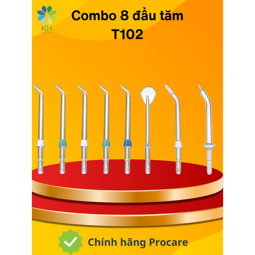 sạc Adapter và các loại đầu phun máy tăm nước gia đình Procare KHT102 chính hãng