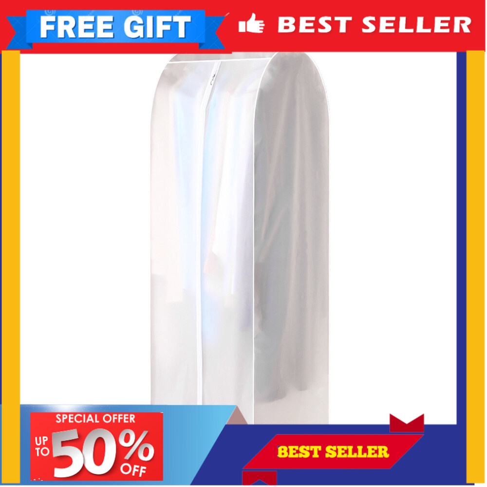 Pack Of 50 Garment Bag Transparent Clothing Dust Cover Dustproof Hanging  Clothes For Dry Cleaner, Home Storage,travel, Clothes Storage Closet