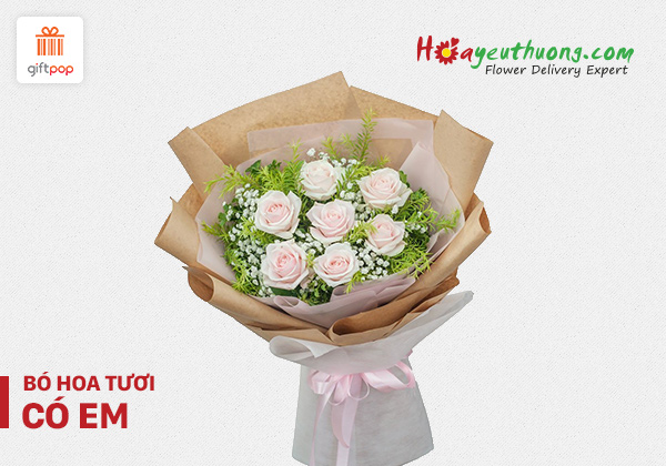 Hoa Yêu Thương - Evoucher Bó hoa tươi - Có em