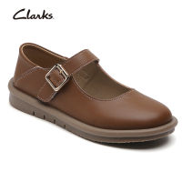 Clarks Womens Shoes Womens Casual Hope Henley Brown Leather Slip on Shoes-Brown Flat Shoes Woman Mary Jane Shoes