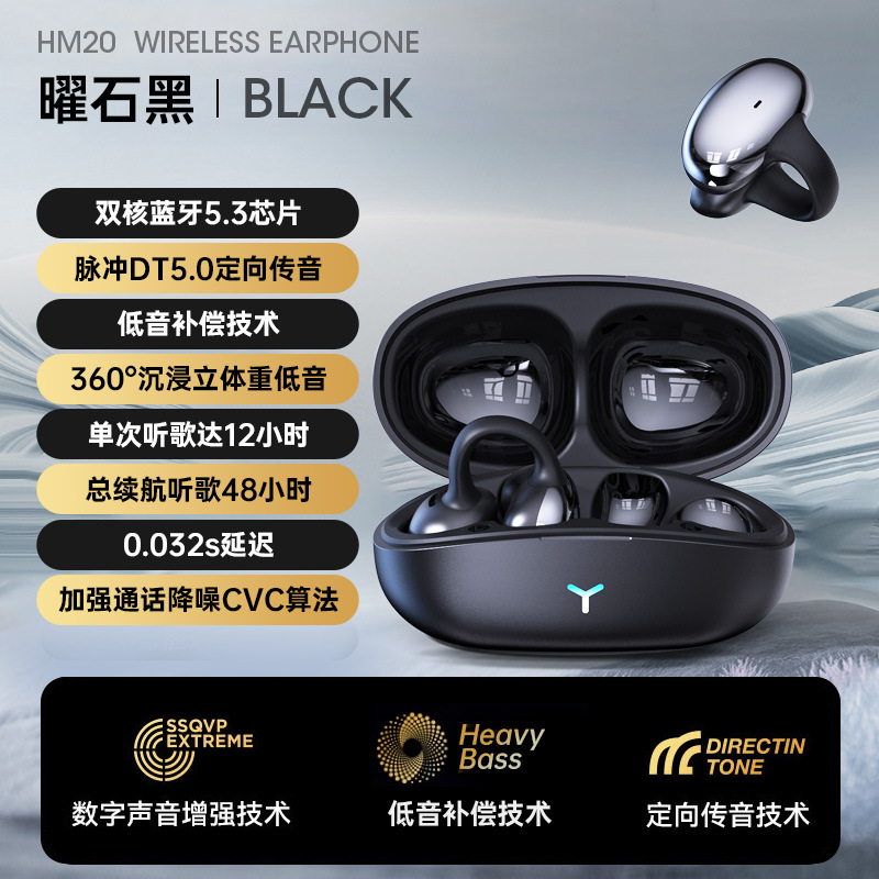 HM-20 TWS Clip Sport Intelligent Noise Reduction Bone Conduction M91 Wireless Non In Ear Bluetooth Earphones Replacement Earbuds ราคา 408,355 บาท*ส่งฟรี