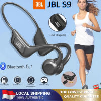 【Garansi 1 Tahun】JBL U9 Nirkabel Bone Conduction Earphone BT5.2/IPX55 Low Latency Earphone Konduksi Tulang Asli/TahanKeringat/Penyimpanan8GB/MP3/Peredam Bising/Headset Olahraga Leher dengan Mikrofon  untuk Lari Olahraga Kebugaran
