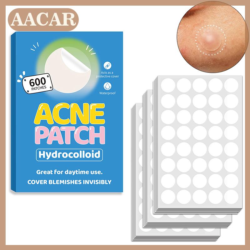 AACAR 600pcs vô hình mụn loại bỏ chống mụn trứng cá Hydrocolloid các bản vá lỗi điểm đánh dấu Kem che khuyết điểm vẻ đẹp trang điểm công cụ sửa chữa nhãn dán