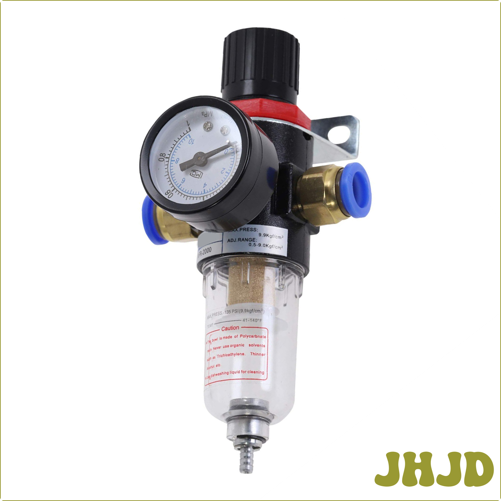 [JHJD] Air Filter Pressure Regulator 1/4 Inch AFR2000 Water Separator Air Tool Compressor Filter with 10MM Connector ☆