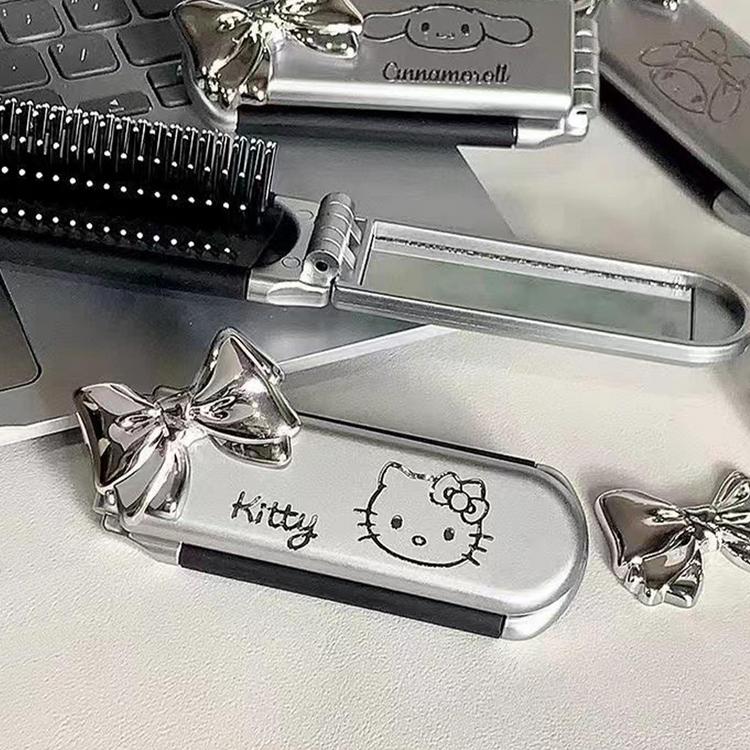 Đa năng nhỏ gọn kích thước bỏ túi ví du lịch lược chải tóc gấp túi mềm gương lược du lịch di động lược làm tóc great gift