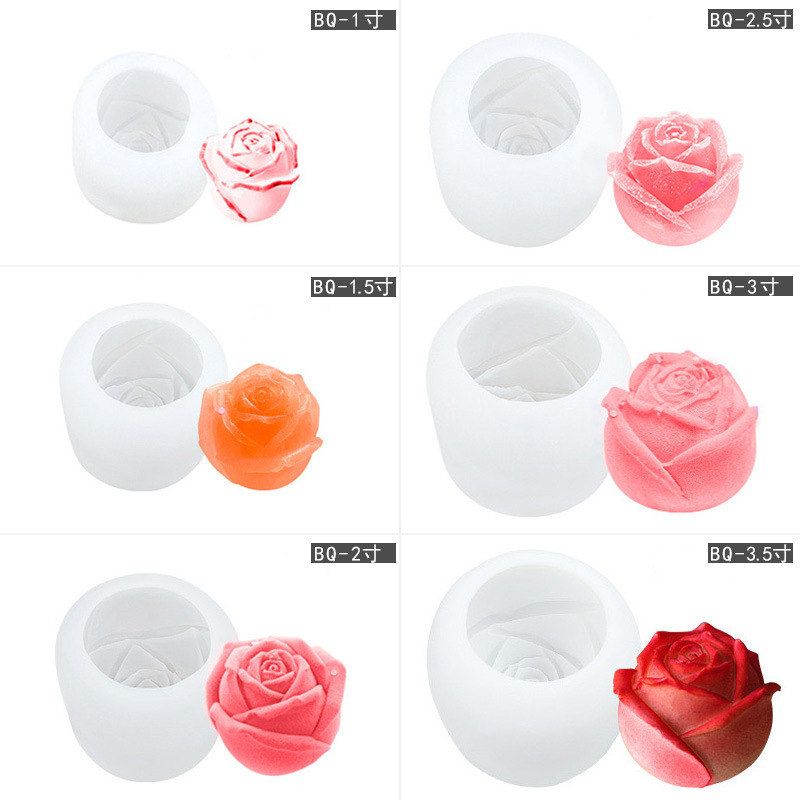Catarinayi Rose ice grid flower silicone Valentine's Day cake decoration mousse chocolate aromatherapy candle mold Ice Maker & Ice Cream Moulds ราคา 342 บาท*ส่งฟรี