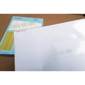 Giấy Decal A4 Tomy 130 [ 100 Tờ - 1200 Nhãn 101x47mm ]
