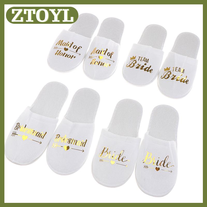 ZTOYL รองเท้าแตะสำหรับปาร์ตี้เพื่อนเจ้าสาวตกแต่งงานแต่งงานของผู้หญิง1คู่ ราคา 23 บาท*ส่งฟรี