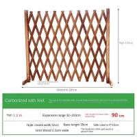 Meilovmao Retractable Solid Wood Mesh Fence Outdoor Garden Fence Decoration Foldable Yard Lawn Decor