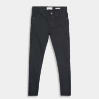 HI STYLE Women Mid Waist Slim Fit Long Jeans - Black - FVJ410792 / Women Mid Waist Slim Fit Long Jeans - Hitam