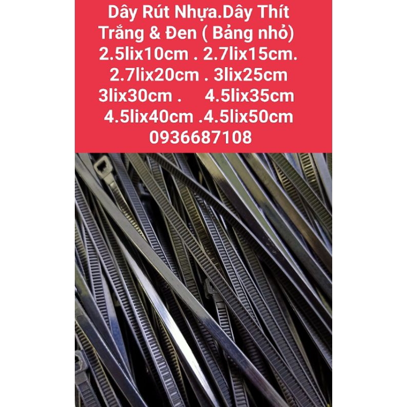 Dây rút nhựa dây thít nhựa 5x40cm và 8x40cm bảng nhỏ bảng lớn