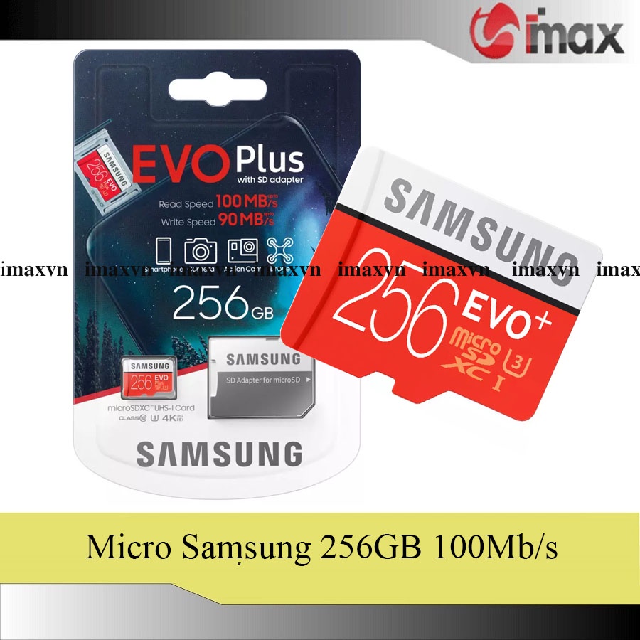 ♠ACCURACY♠ Samsung Evo Plus New 256GB Memory Card (100 Mb/s) + Adapter + Micro Card Reader ราคา  34,939 บาท*ส่งฟรี