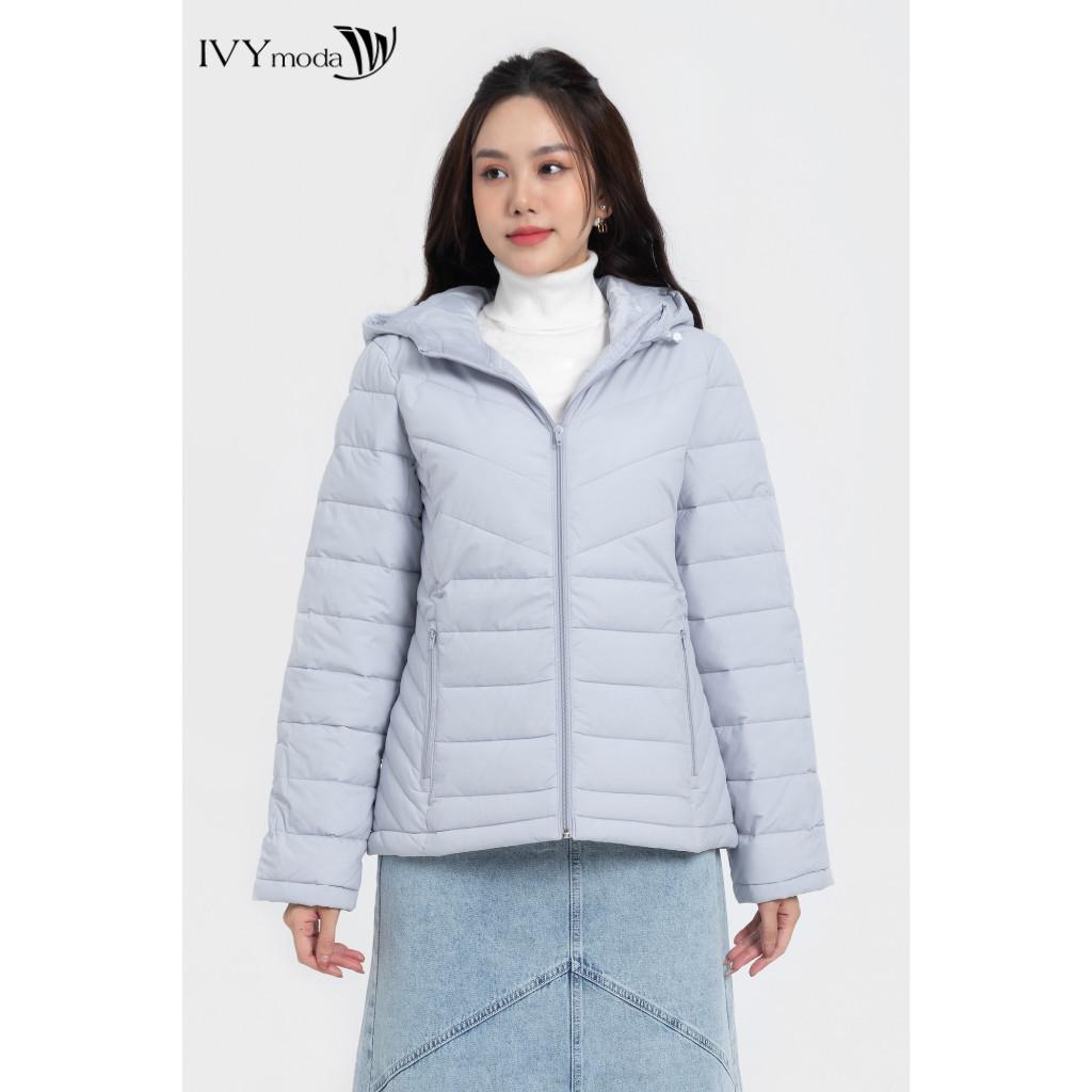 [OUTLET - Không đổi trả] Áo phao cổ mũ nữ IVY moda MS 70B8888