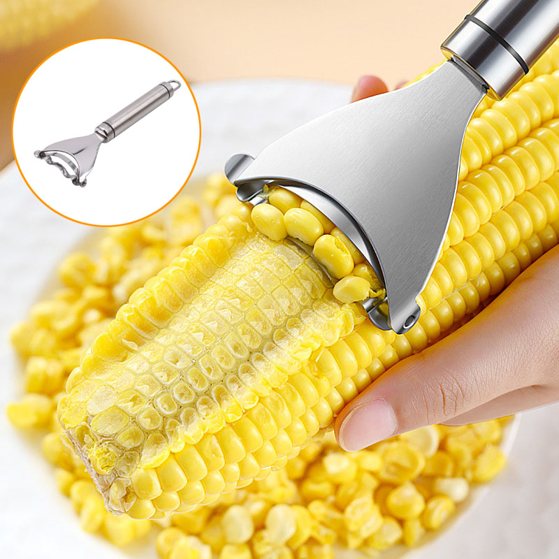 Thép không gỉ Ngô tuốt lúa vũ nữ Thoát y Peeler dụng cụ nhà bếp Bào Ngô COB Peeler vũ nữ Thoát y hạt nhân dụng cụ cắt dụng cụ nhà bếp