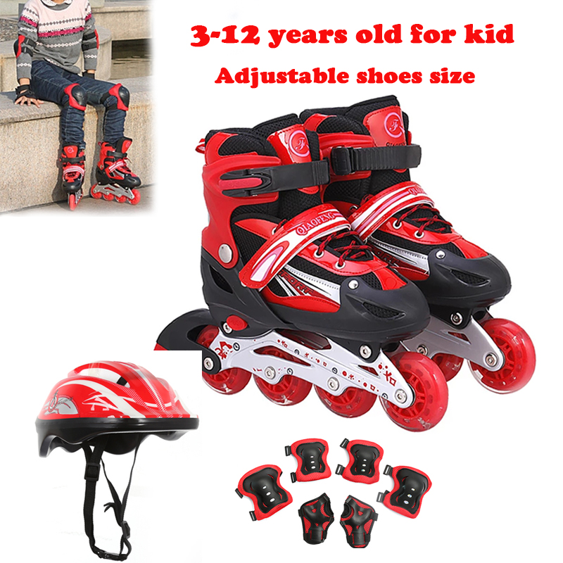 LIOOBO 6pcs Kids Children Sport Protective Gear Set Knee Brace Wrist Brace Knee Pads for Kids Outdoor Roller Skating
