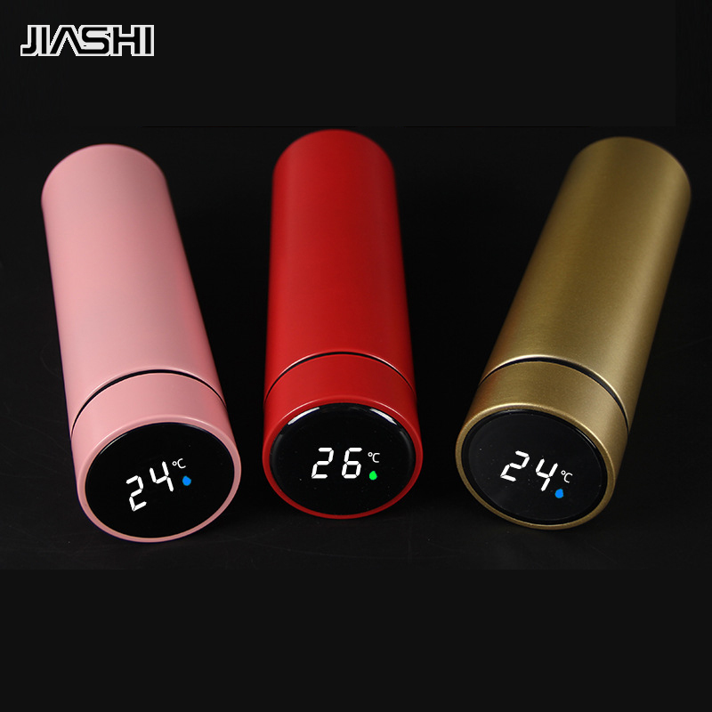 JIASHI Thermos Cup Smart Temperature Water Cup 304 Stainless Steel Creative Temperature Measurement Cup Business ราคา 165 บาท*ส่งฟรี