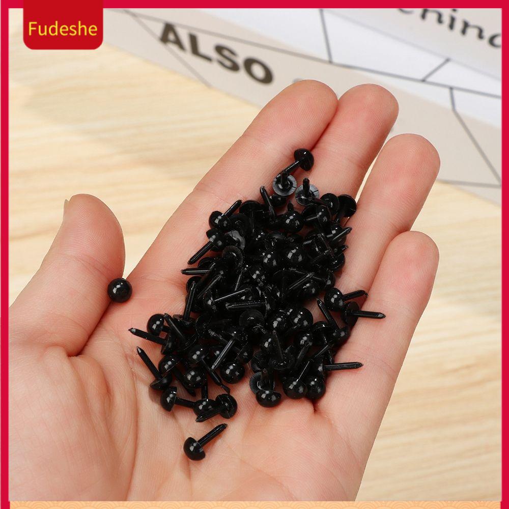 HENRI 100pcs/bag สำหรับสุนัขเท็ดดี้ 3mm/4mm/5mm/6mm ความปลอดภัยจมูกกลม ตุ๊กตาตา อุปกรณ์เสริมจมูกสัตว์ ตาตุ๊กตายัดไส้ ความปลอดภัยรูปไข่จมูก ราคา 40 บาท*ส่งฟรี