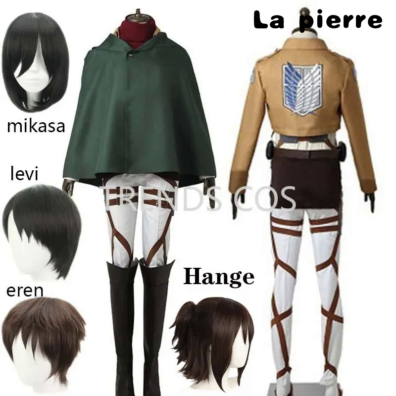 La Pierre Cosplay Anime  Ackerman Mikasa Ackerman Cosplay Costume Eren Jaeger Outfits Hange Zoe Cosp