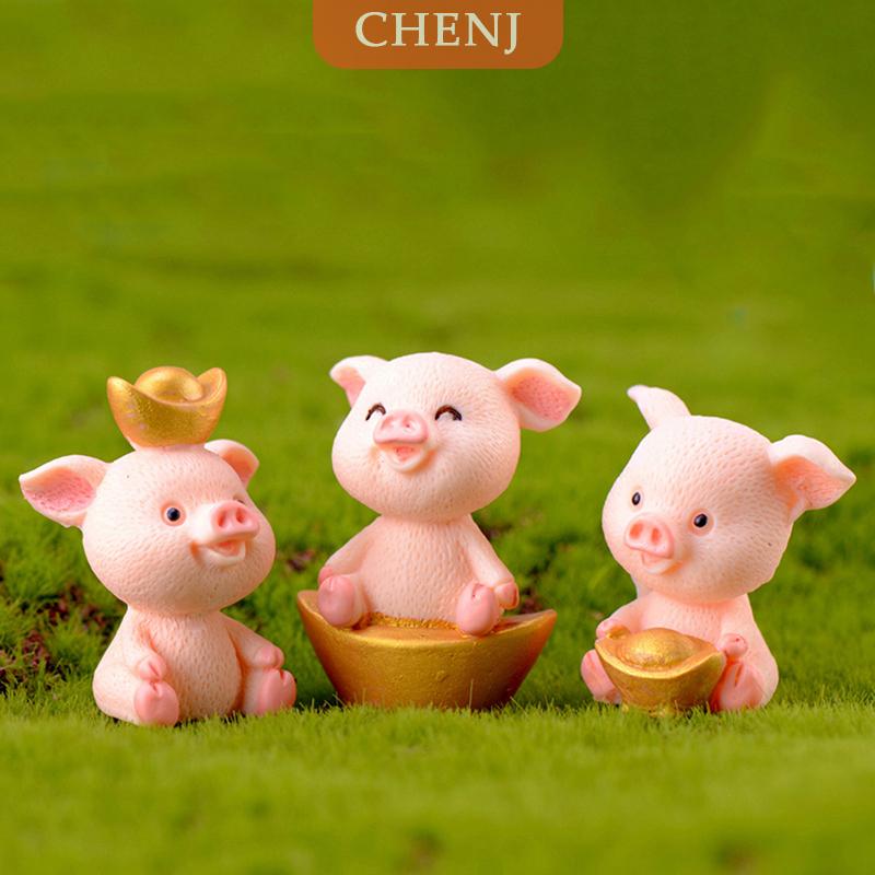 [COD] CHENJ ฟอร์จูนหมูขนาดเล็ก Figurine Fairy Garden ตุ๊กตาตกแต่งภูมิทัศน์ขนาดเล็ก ราคา 14 บาท*ส่งฟรี