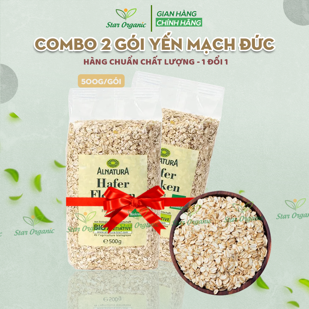 Yến Mạch Đức Ăn Kiêng Giàu Dinh Dưỡng Hafer Flocken 500g (Cán Vỡ, Cán Dẹp)