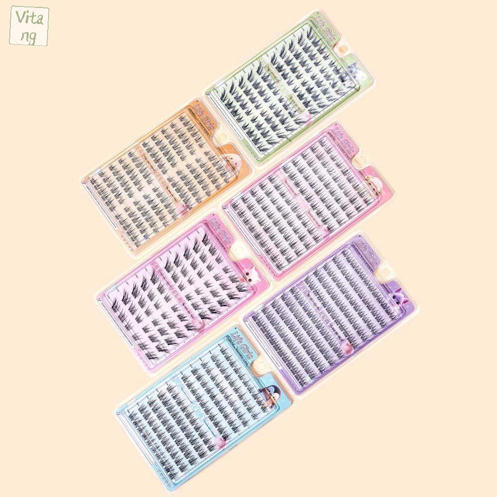 VITANG Phân đoạn Lông mi riêng lẻ Cánh nghiêng Dung lượng lớn Lông mi giả không keo Lông mi nhung Hoa hướng dương Camellia Kéo dài lông mi Phụ nữ