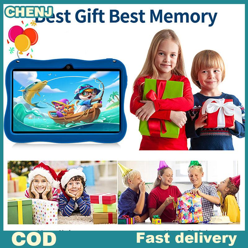 CHENJ แท็บเล็ตสำหรับเด็กขนาด7นิ้วแท็บเล็ตแอนดรอยด์ขนาด16กิกะไบต์การศึกษาเกมซอฟต์แวร์สำหรับเด็กที่ติดตั้งมาพร้อมกับเคสซิลิโคน ราคา 1,348 บาท*ส่งฟรี
