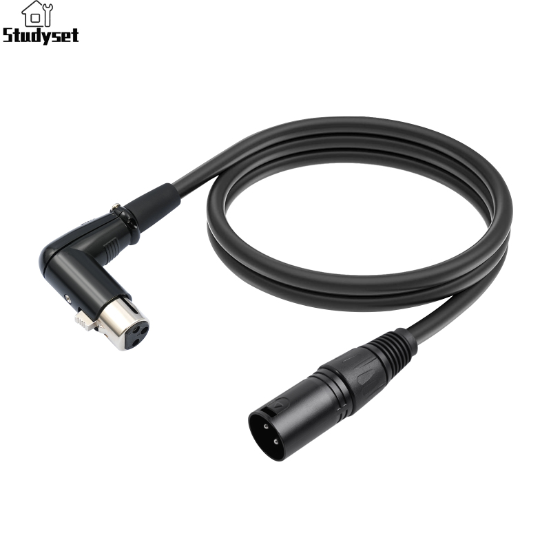 Studyset in stock XLR Microphone Extension Cable Professional Studio Quality Microphone Cord Noise Shielded Mic Speaker 90-Degree Angled Cable ราคา 139 บาท*ส่งฟรี