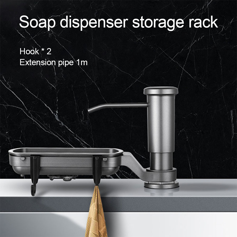 Bồn Rửa Nhà Bếp Hộp đựng xà phòng dung lượng lớn có kèm bơm đầu ấn bằng tay quả ống nối dài giá đỡ miếng bọt biển và móc