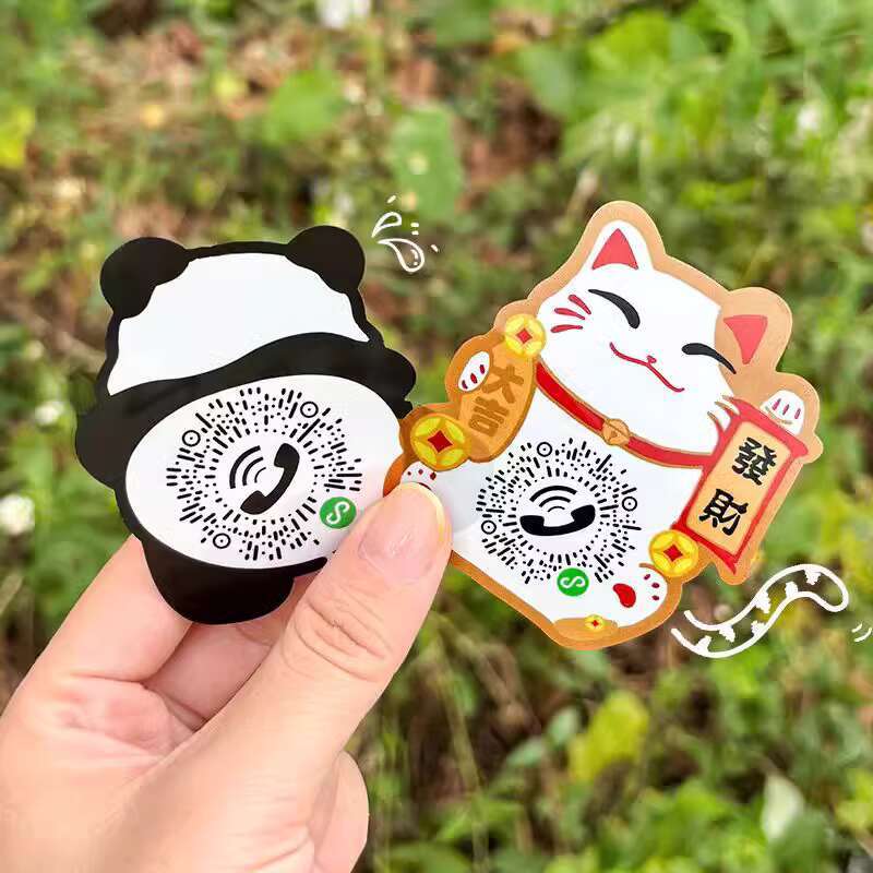 Dễ thương Gấu trúc sáng tạo mã QR di động quét đậu xe tạm thời biển số xe di động biển số xe điện th