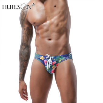Quần Lót Nam Quần bơi, quần lót cạp trễ đi biển tắm suối nóng, in da báo