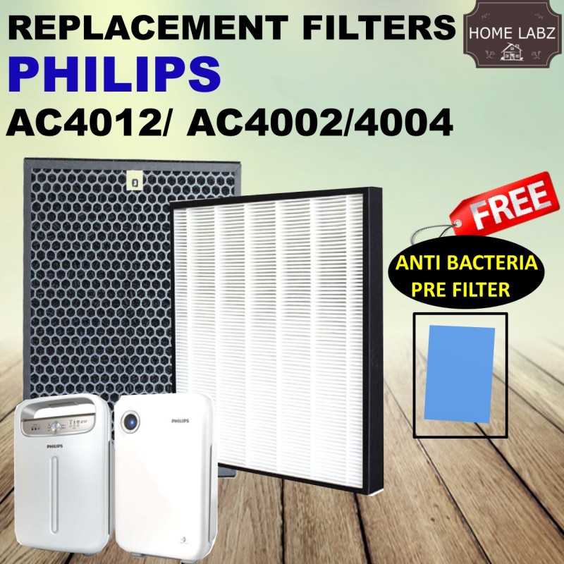 Philips AC4012/AC4002/AC4004 Compatible filters (AC4123 AC4124) FREE Anti Bacteria Pre Filter Singapore