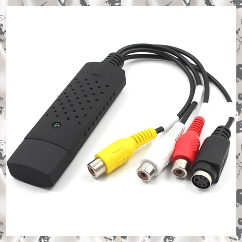USB Video Capture Card, Audio Video Converter Grabber for to USB Convert Mini DV VCR Hi8 DVD to Digital Easy to Use