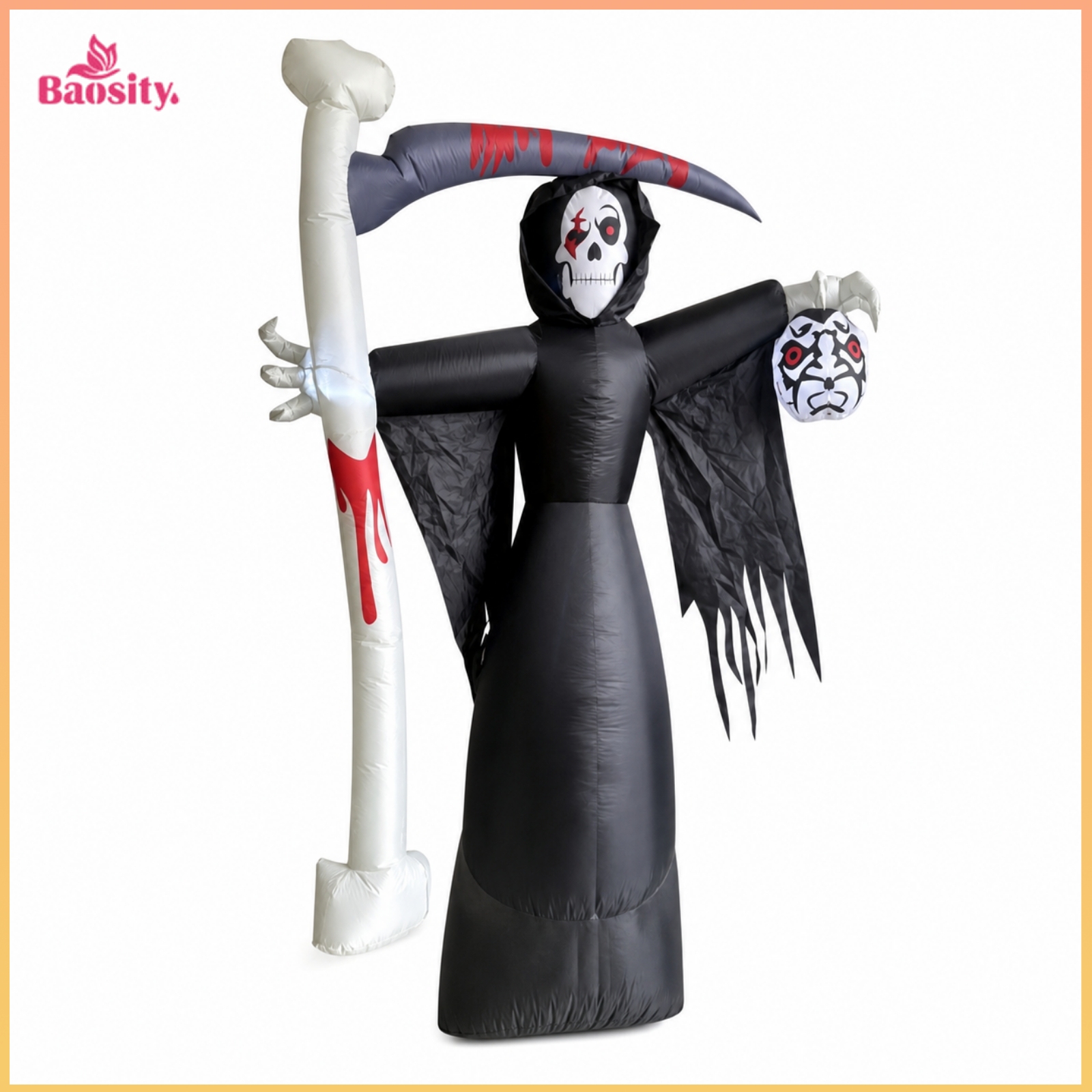 Baosity Spooky Inflatable Grim Reaper with Blade Freestanding Inflatable Grim Reaper Oversized Decoration Eerie for Yard ราคา 7,745 บาท*ส่งฟรี