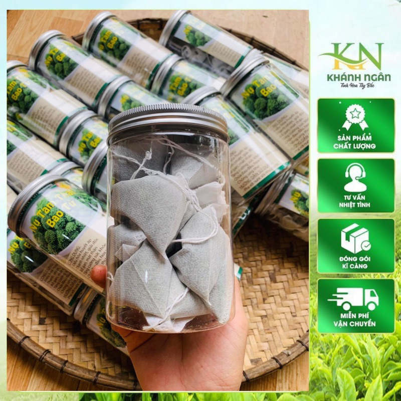 Trà nụ hoa tam thất tấm túi lọc sấy khô thủ công từ nụ tam thất tươi, thơm tự nhiên. Nụ hoa tam thất bắc bao tử Hà Giang, Sapa