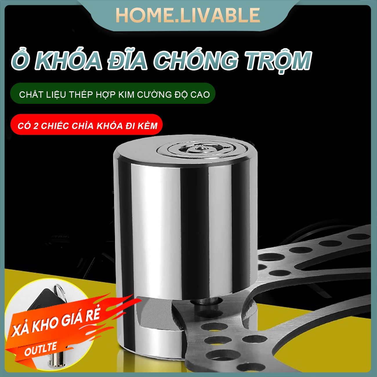 Khóa Đĩa Xe Máy Chống Trộm,Khóa phanh đĩa xe máy chống trộm,khoá phanh đĩa chất liệu thép nguyên khối