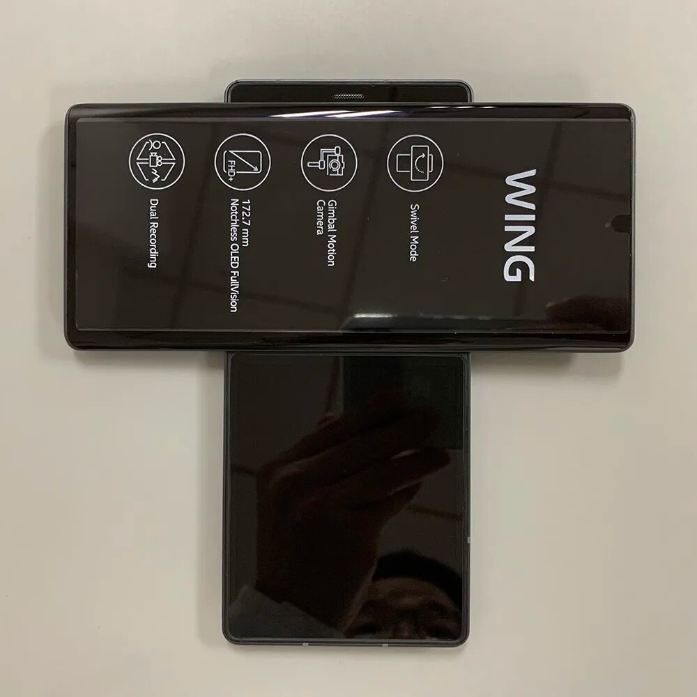 PIVBE LG WING LMF100N LMF100VM 5G โทรศัพท์มือถือ หน้าจอ OLED 6.8 นิ้ว RAM 8GB ROM 128GB/256GB 64MP 32MP NFC โทรศัพท์มือถือ Android QIVBO