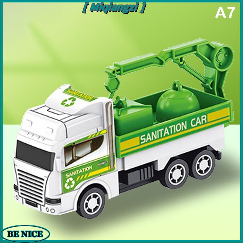 [miqiangzi] Trẻ em Đồ chơi xe hơi quán tính vệ sinh xe tải mô hình kéo trở lại kỹ thuật quân sự Xe chữa cháy động cơ bé trai đồ chơi cho trẻ em Quà tặng - 8