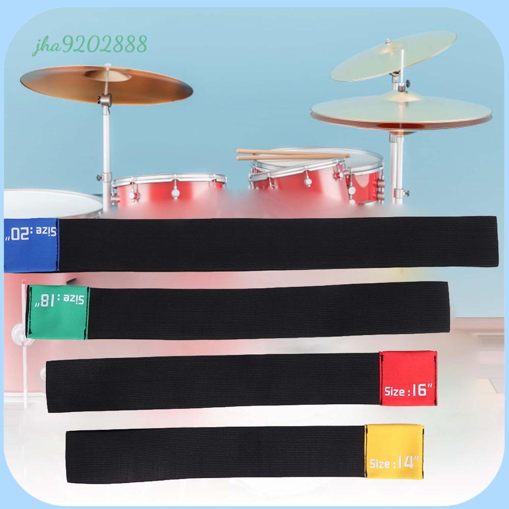 JHA9202888 4pcs 4/16/18/20 inch Bộ giảm âm cho trống và chũm chơ Bộ giảm âm cymbal ​ Dây đai im lặng ​ ​ Vòng tắt tiếng cho chũm chơ Tiện lợi ​ Vòng tròn Bộ đệm im lặng ​ Thực hành trống  Giảm tiếng ồn