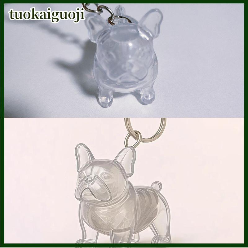 tuokaiguoji Rõ ràng Puppy tóc tưởng niệm lưu niệm viên nang pet của chó lông container tự làm mặt dây chuyền Keychain trang trí vật nuôi những người yêu thích nhà hiển thị Quà Tặng - 6