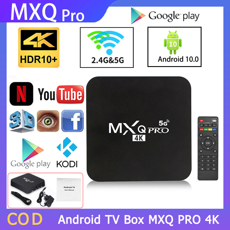 【ƯU ĐÃI GIÁ SỐC】Android TV Box MXQ PRO 4K, 1GB+8GB/2GB+16GB, Wifi 5G, Android 10 - Biến TV thường thành Smart TV