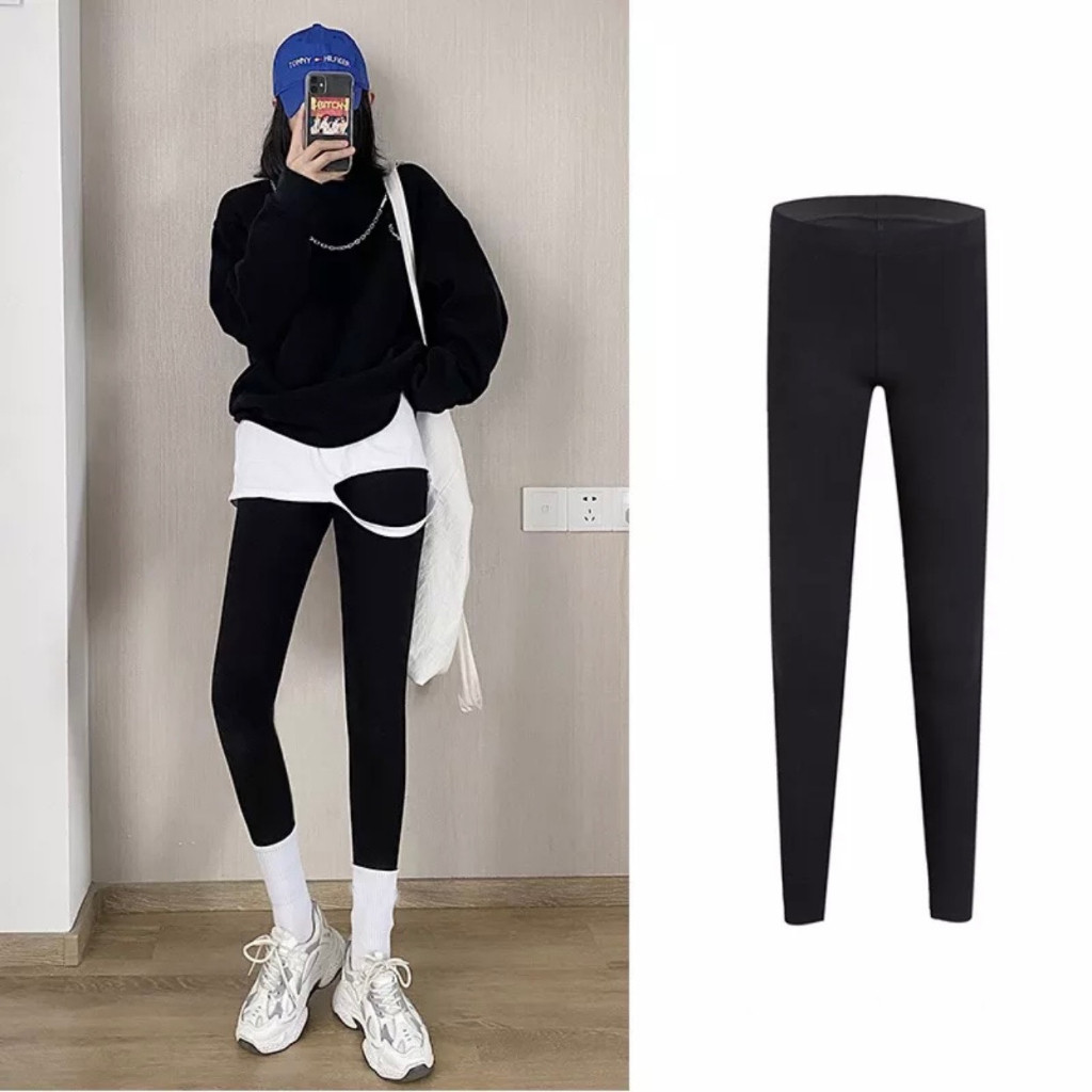 Quần legging dài ECOCHIC nữ cạp cao gen bụng tập gym yoga chất liệu su đúc định hình nâng mông dáng ôm siêu co dãn