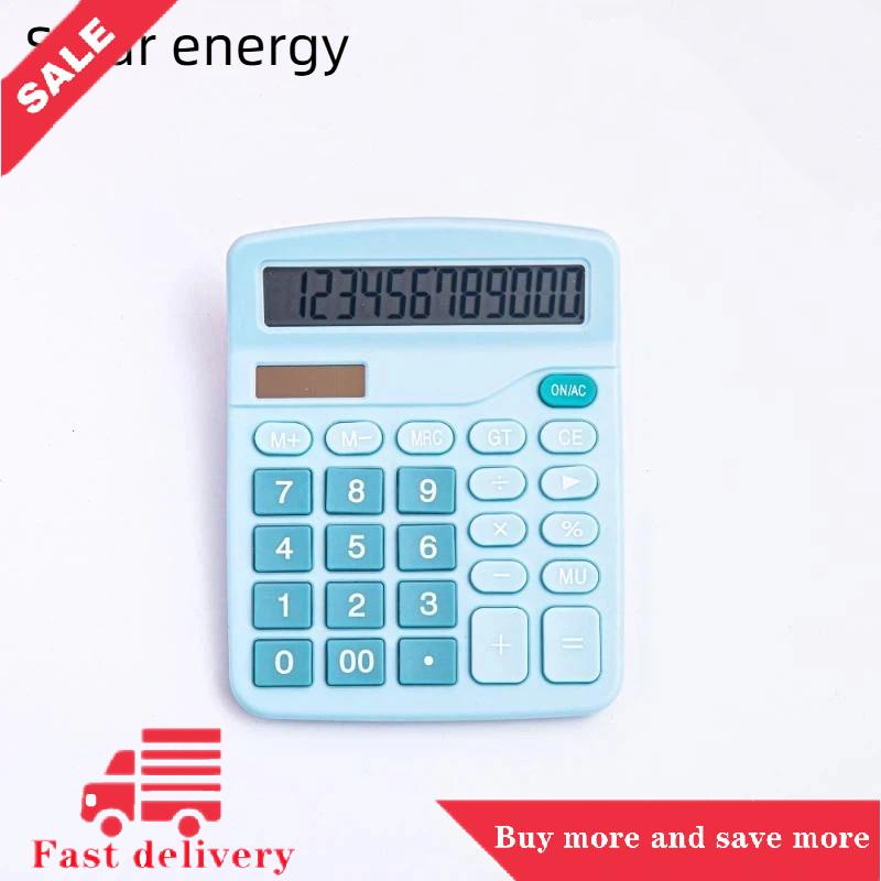 [COD] Dual Display Calculator With Money Detector 12 Digits Electronic Calculator Solar power